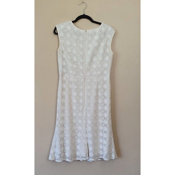 Albert Nipon Ivory Lace Dress Sz 8 Albert Nipon - Picture 4 of 13